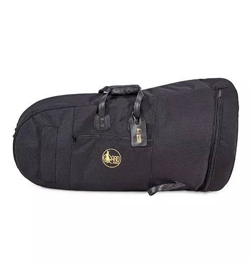 GARD Tuba gig bag Synthetic with Leather Trim. up to 19.5" bell, instrument up to 37" long fits EEb sovereign style tubas