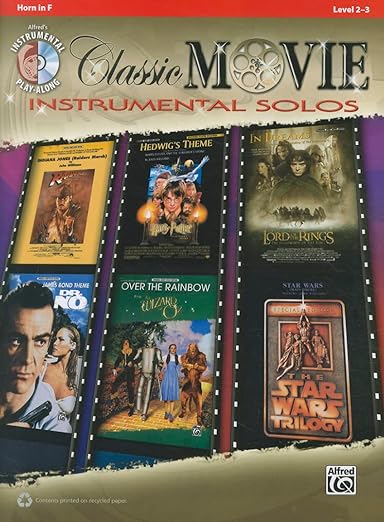 Classic Movie Instrumental Solos - French horn book with CD