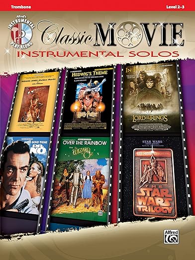 Classic Movie Instrumental Solos trombone book with CD