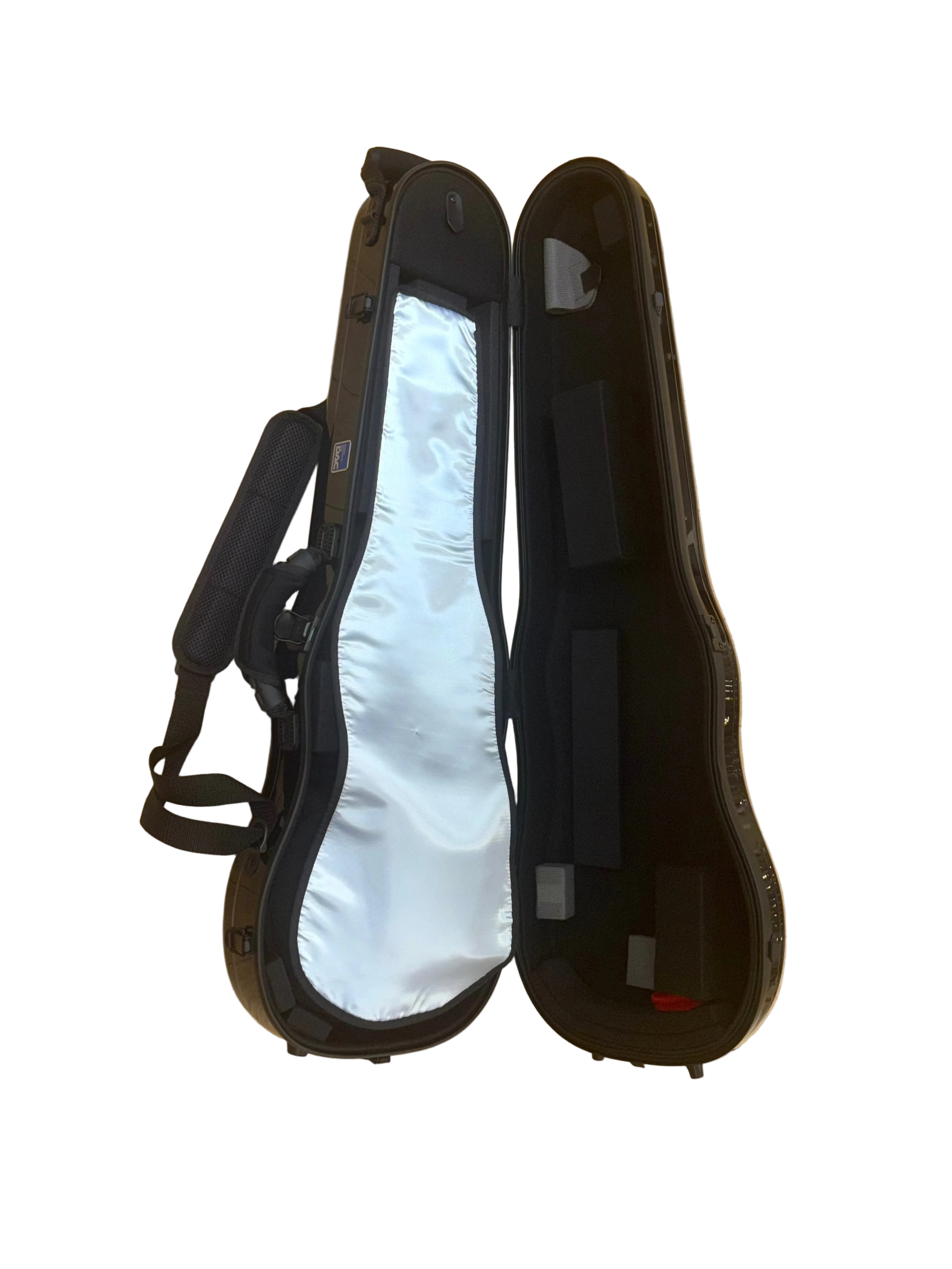 DAC detachable bell flare trombone case platinum black