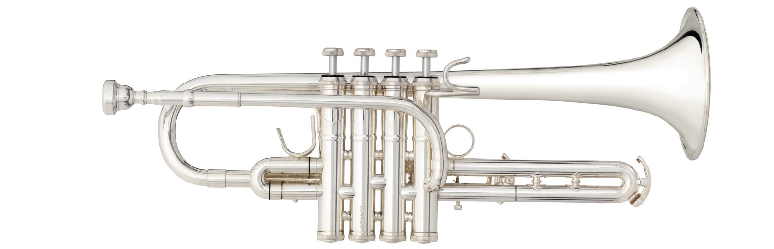 B&S Challenger II Eb / E Trumpet (4 Valve) - Silver Plate