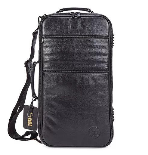 GARD Compact Triple Trumpet Gig Bag, Black Leather