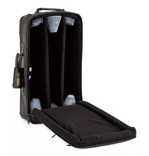 GARD Compact Triple Trumpet Gig Bag, Black Leather