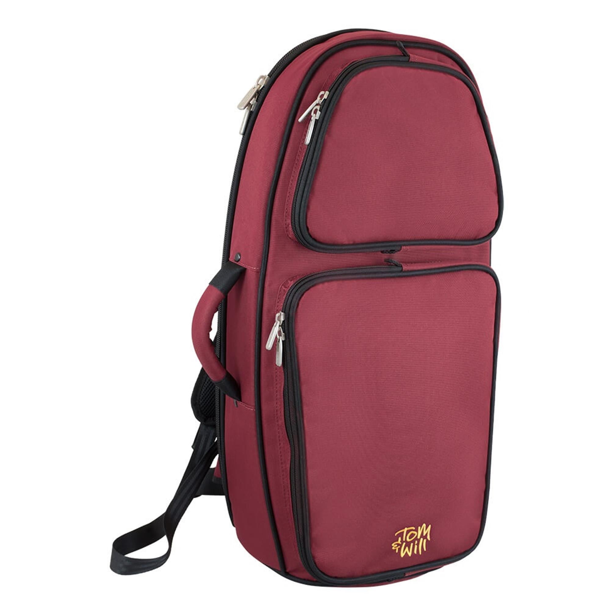 Tom and Will Tenor Horn Gig Bag Fabric..New style burgundy / grey