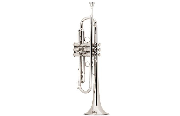 Bach ML Commercial model Bb trumpet outfit silver plate