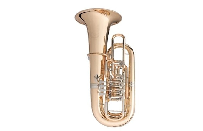 B&S F Tuba Special Edition Gold Brass Bell, Trigger on 2nd slide