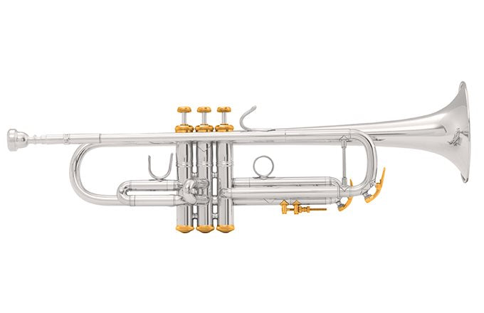 Bach Stradivarius R180S43G London Model in S/P with Gold Trim and gold brass bell
