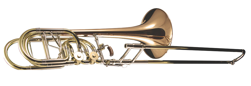 Greenhoe GB5 Independant Bb/F/Gb Bass trombone outfit with gold brass bell