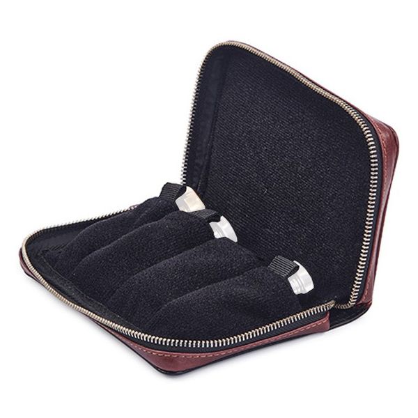 Gard elite mouthpiece pouch with zip black/burgundy - holds 4