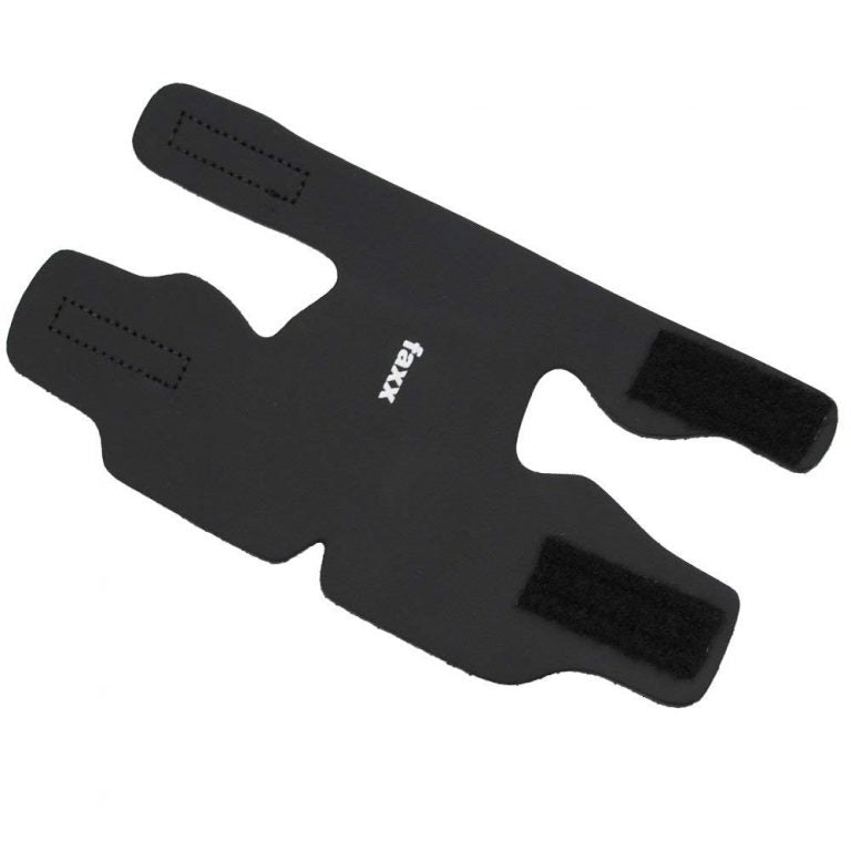 Faxx trumpet valve guard - black leather with velcro fastening