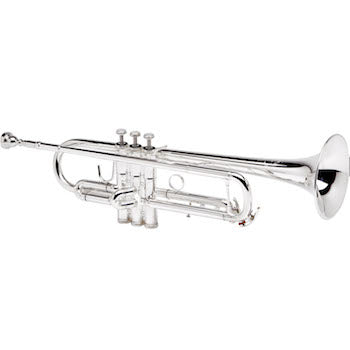 B&S Challenger II Bb Trumpet with sterling silver 43 Bell and Reversed Leadpipe - Silver Plate