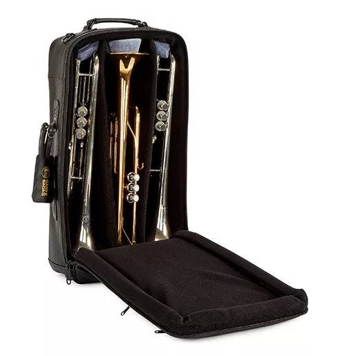 GARD Compact Triple Trumpet Gig Bag, Black Leather