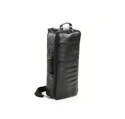 GARD Compact Double Trumpet Gig Bag, Black Leather