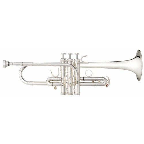 B&S Challenger II Eb & D Trumpet - Silver Plated