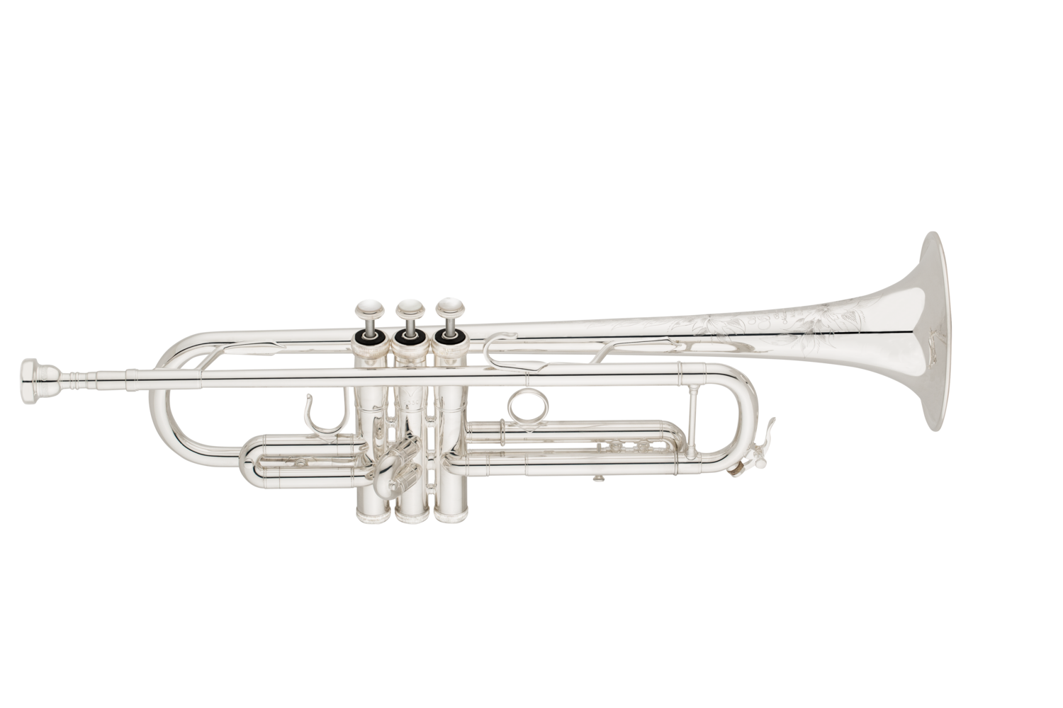 S E Shires Bb Trumpet CVP Bell in Silver Plate