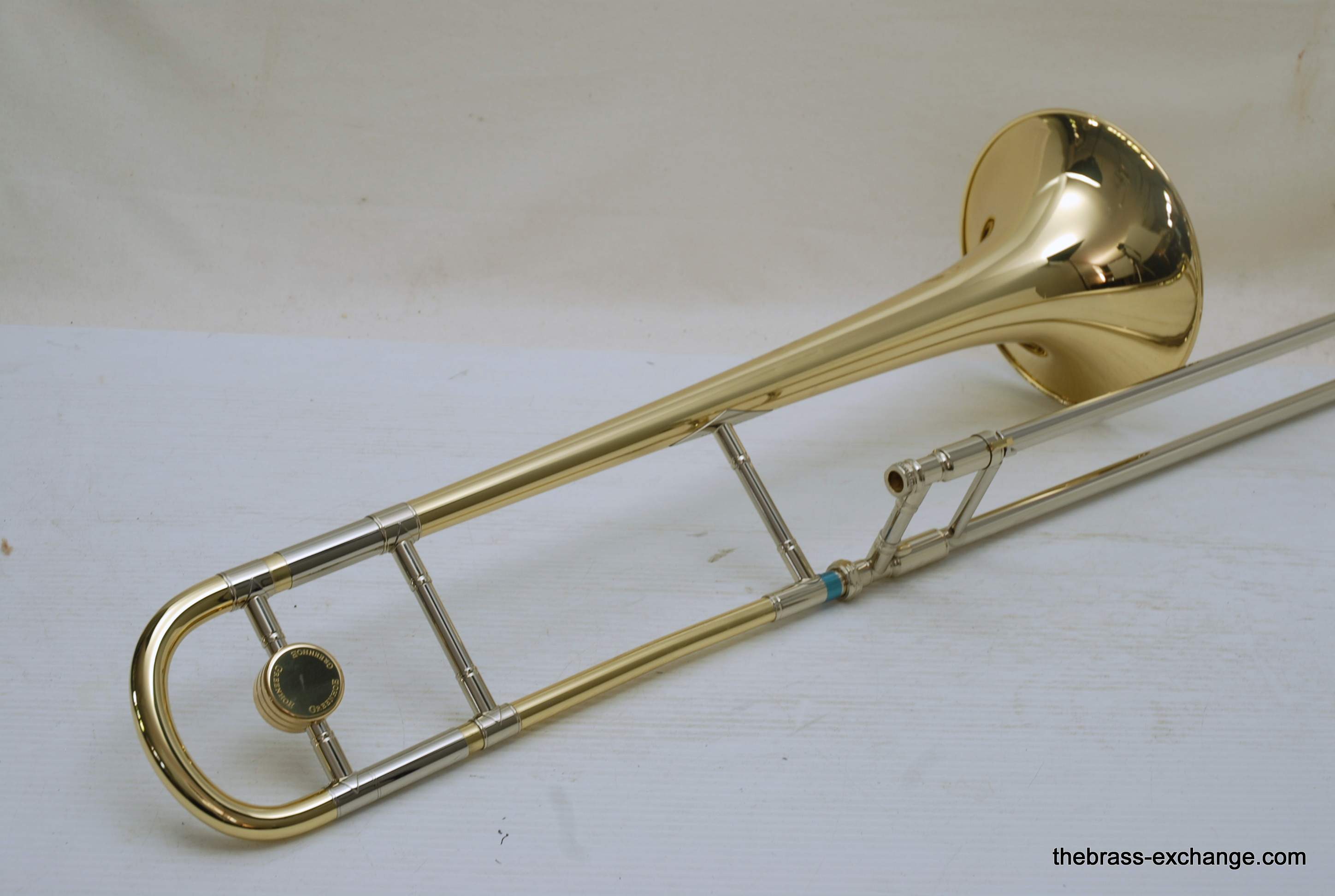Greenhoe GC2 small bore trombone outfit yellow bell