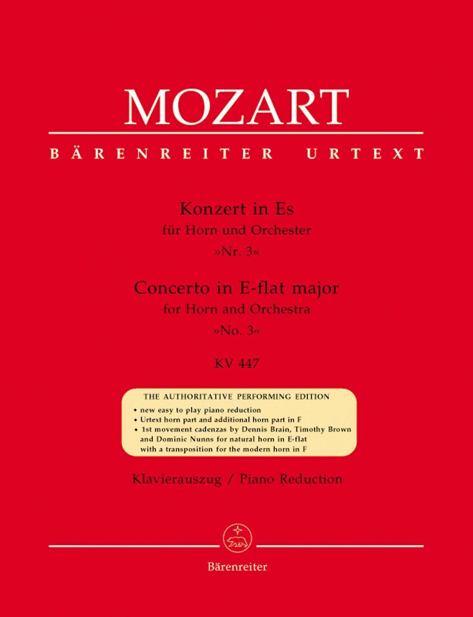 Horn Concerto No 3 in Eb WA Mozart