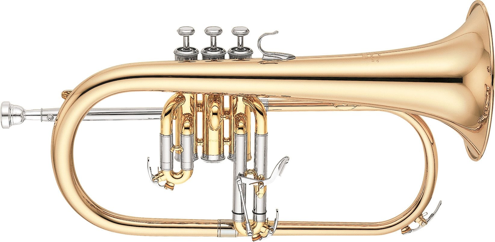 Yamaha YFH631G Flugel professional series, Gold brass bell and trigger outfit