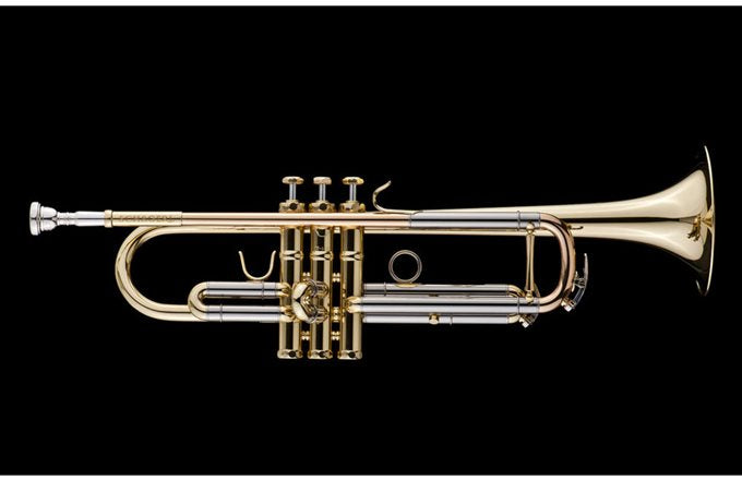 Schagerl TR601L Academy Bb trumpet outfit, lacquer..yellow brass bell, gold brass leadpipe