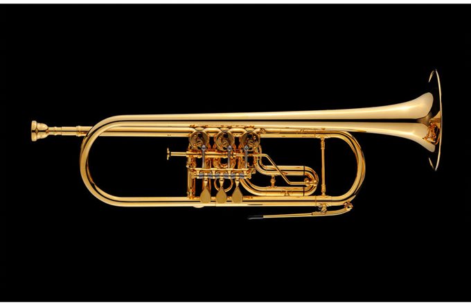 Schagerl Wien model Rotary trumpet Gold plated