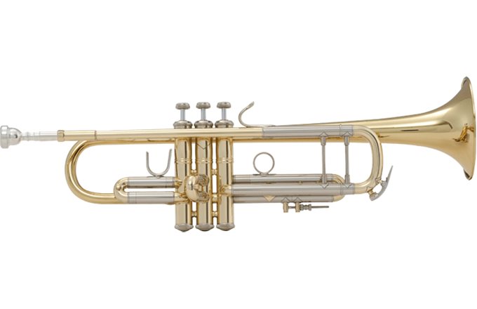 Bach Stradivarius Bb Trumpet outfit 180L large bore gold brass bell