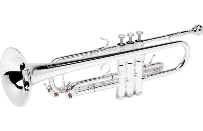 B&S Challenger II Bb Trumpet with 43 Bell and Reversed Leadpipe - Silver Plate