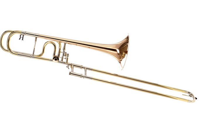 Rath R4F Bb/F symphonic bore trombone with Red Brass bell